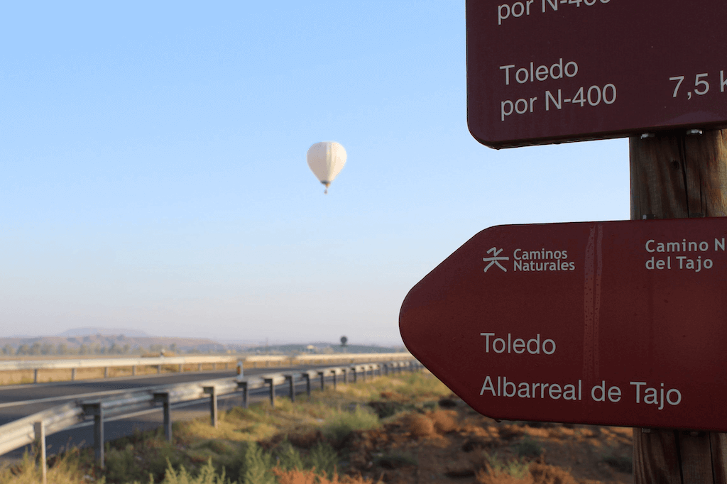 hot air balloons over Toledo